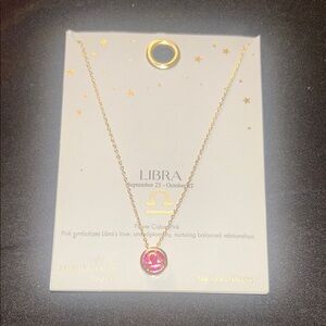 Celeste & Rae 14k gold dipped Libra necklace NWT